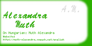 alexandra muth business card